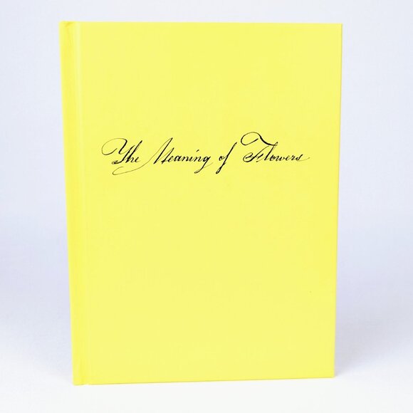 The Meaning of Flowers bright yellow book with Victorian floral illustrations - Picture 16 of 16